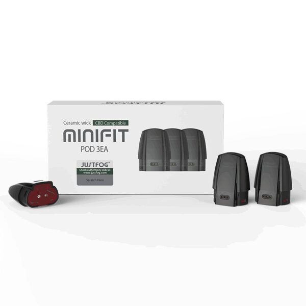 Justfog Minifit için üç adet yedek kartuş, uzun ömür ve tutarlı buhar sunar.