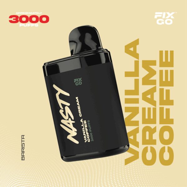 Yoğun vanilyalı kremalı kahve aromalı, uzun ömürlü tek kullanımlık vape.
