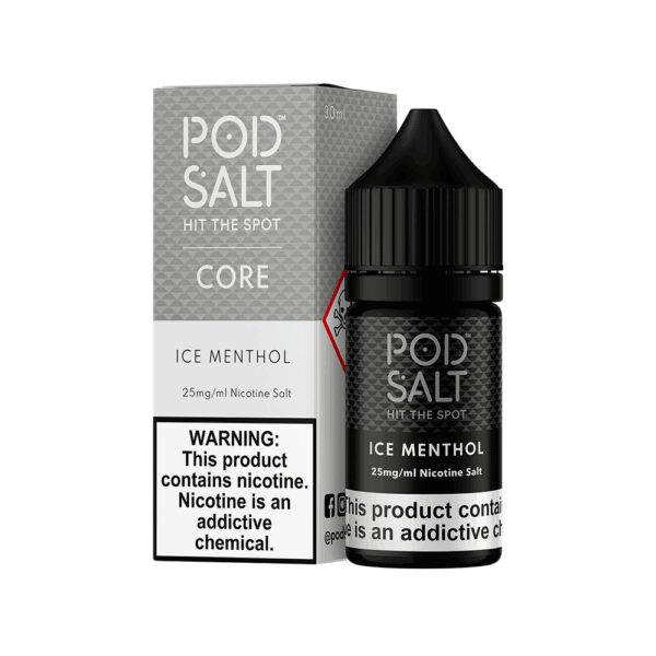 Pod sistemler için ferah buzlu mentol aromalı salt likit.
