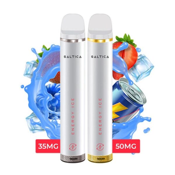 Saltica Energy Ice kullan-at vape, ferahlatıcı lezzeti ve taşınabilir tasarımıyla hazır salt nikotin sunar.