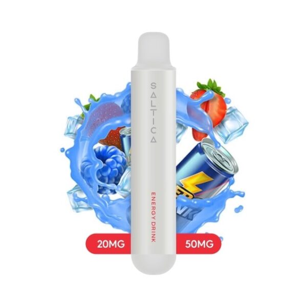 Saltica Pearl enerji içeceği aromalı 600 puf kullan-at vape, 20 mg salt nikotin içerir.