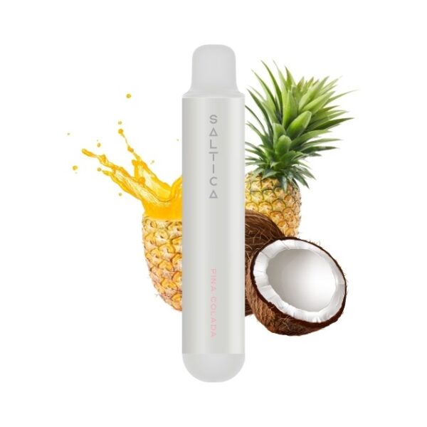 Saltica Pearl Pina Colada kullan-at vape, 20 mg salt nikotin ile tropikal bir lezzet sunar.