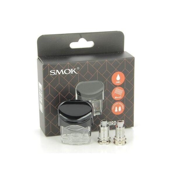 Smok Nord için orijinal 3ML kartuş ve 2 yedek coil, yoğun buhar sağlar.