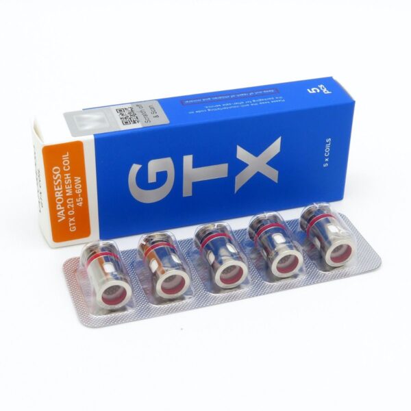 Vaporesso GTX cihazlar için uzun ömürlü 5'li yedek atomizer paketi.