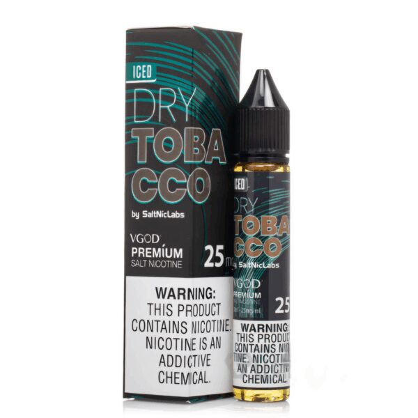 VGOD Dry Tobacco Iced, tütün aroması ve serinletici mentol ile yüksek salt nikotin keyfi sunar.
