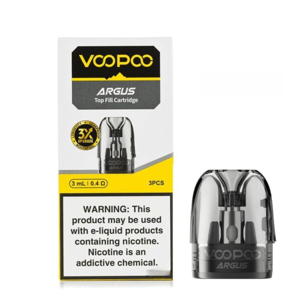 Voopoo Argus için üstten doldurmalı, dayanıklı ve uzun ömürlü yedek kartuş.