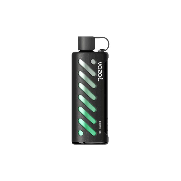 Vozol Gear Shisha 25000 puf, taze berry ve buz ferahlığı sunan yüksek kapasiteli kullan-at elektronik sigara.